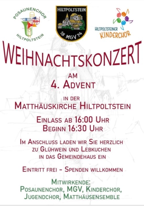 Weihnachtskonzert in Hiltpoltstein mit Peat im Matthäus-Ensemble